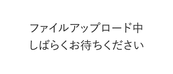 ファイルアップロード中しばらくお待ちください