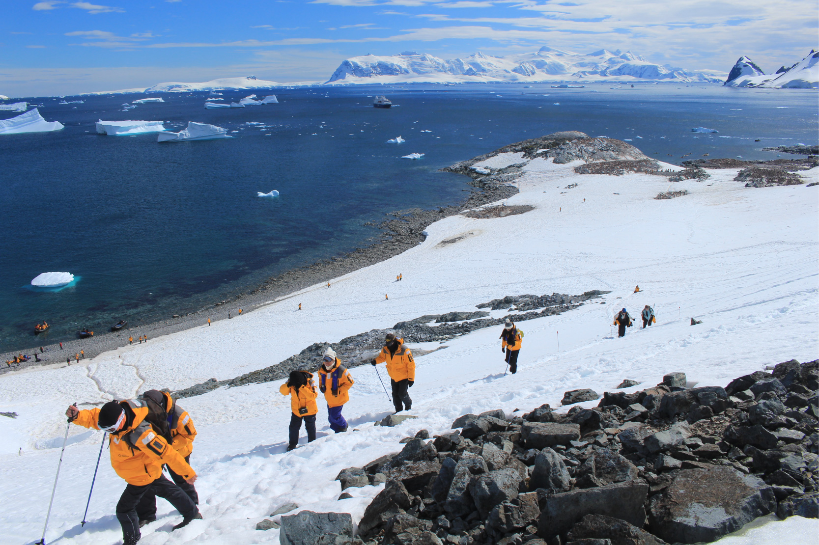 写真5 第100回達成記念は今年11月に南極へ。南極半島に上陸しハイキングを楽しみます